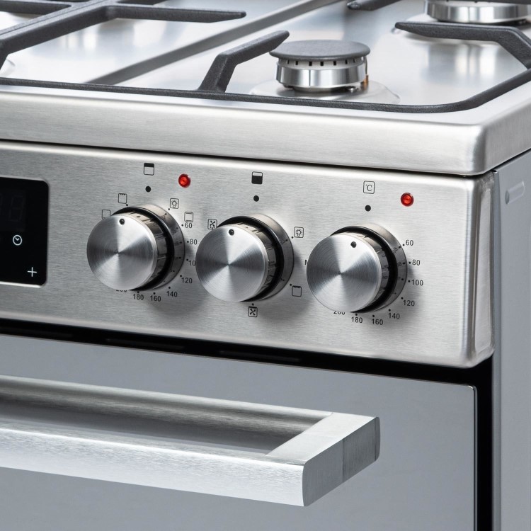 Refurbished electriQ EQDF60MD 60cm Double Oven Dual Fuel Cooker with Mirror Door