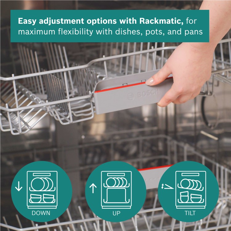 Bosch Series 6 Integrated Dishwasher - Smart Wi-Fi, B-Rated, Silver control panel