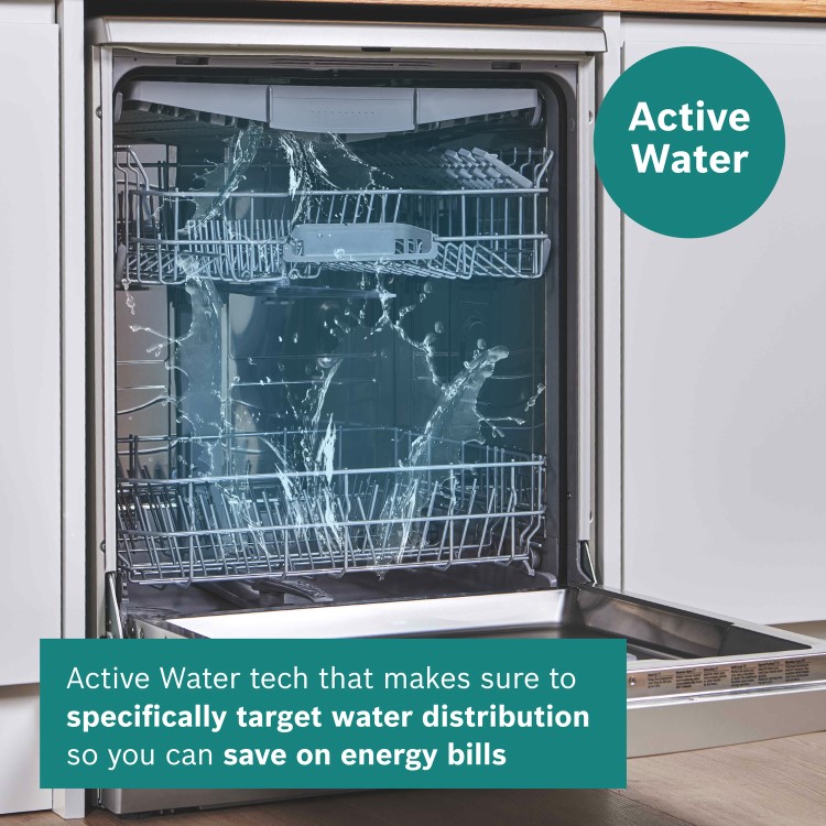 Bosch Series 6 Integrated Dishwasher - Smart Wi-Fi, B-Rated, Silver control panel