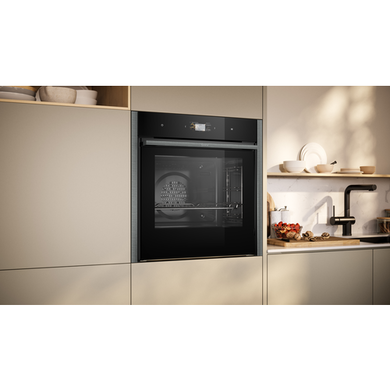 Refurbished Neff N90 B64CS71G0B Slide and Hide Pyrolytic Self Cleaning Oven - Graphite Grey