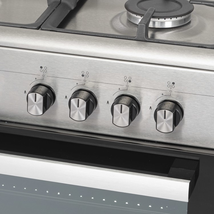 Refurbished electriQ 60cm Dual Fuel Cooker - Stainless Steel
