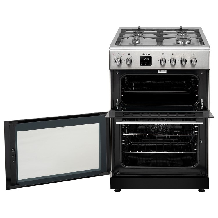 Refurbished electriQ 60cm Dual Fuel Cooker - Stainless Steel