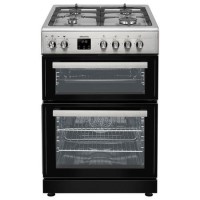 Refurbished electriQ 60cm Dual Fuel Cooker - Stainless Steel