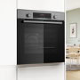 Refurbished Bosch Series 4 HQA574BS3B Electric Self Cleaning Single Oven - Stainless Steel
