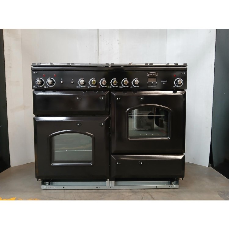 Refurbished Rangemaster Classic 110cm Dual Fuel Range Cooker - Black
