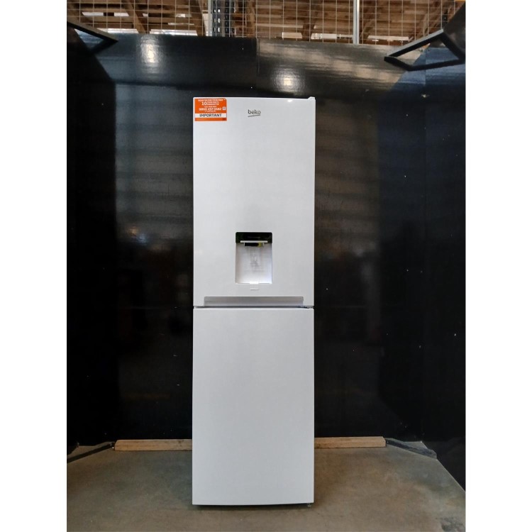 Refurbished Beko CFG4582DW 268 Litre 50/50 Freestanding Fridge Freezer with Water Dispenser - White
