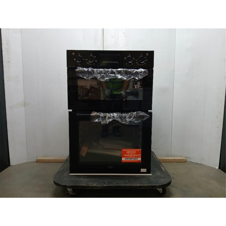 Refurbished Beko Built-In Electric Double Oven - Black