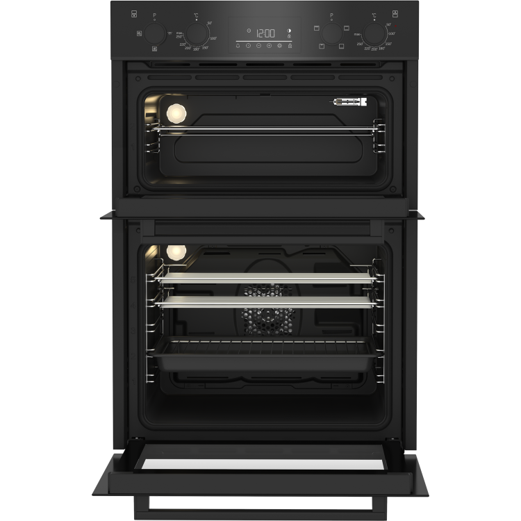 Refurbished Beko Built-In Electric Double Oven - Black