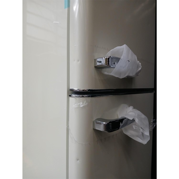 Refurbished electriQ 244 Litre 60/40 Retro Freestanding Fridge Freezer - Cream