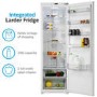 electriQ 294 Litre 177cm Integrated In Column Fridge with Sliding Door Hinge