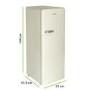 Refurbished electriQ 194 Litre Freestanding Fridge  - Cream