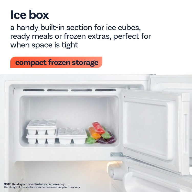 Refurbished electriQ 194 Litre Freestanding Fridge  - Cream