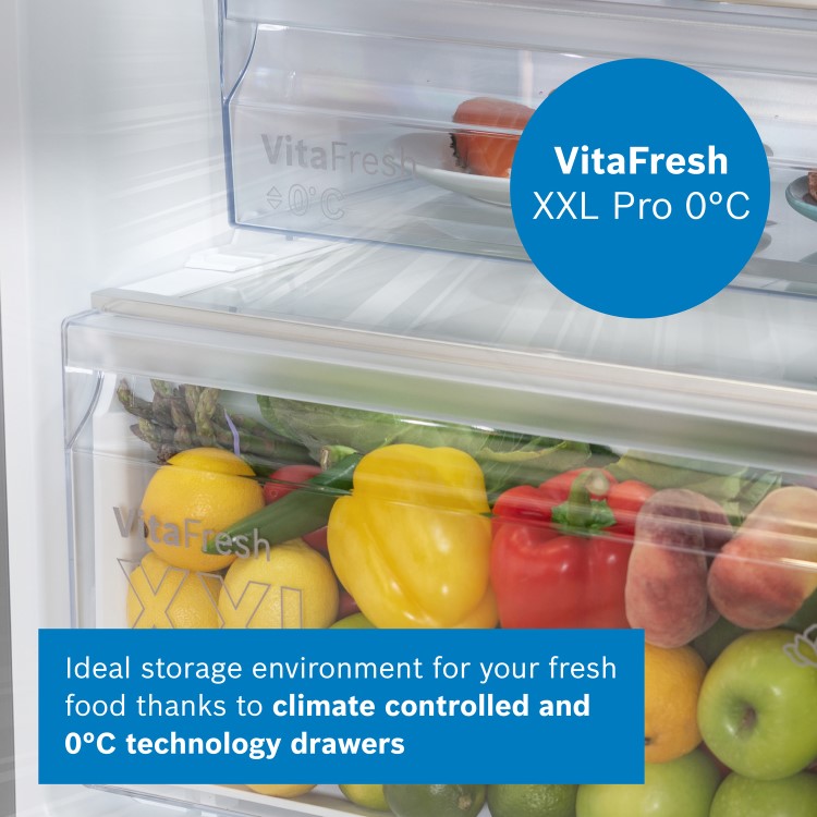 Refurbished Bosch Series 4 363 Litre 70/30 Freestanding Fridge Freezer - Stainless Steel