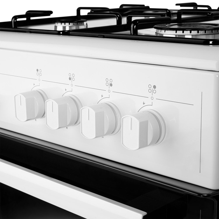 Refurbished electriQ 60cm Dual Fuel Cooker with Double Oven White
