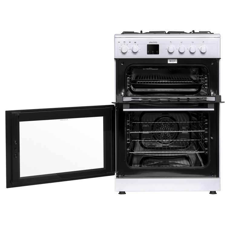 Refurbished electriQ 60cm Dual Fuel Cooker with Double Oven White