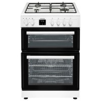 Refurbished electriQ 60cm Dual Fuel Cooker with Double Oven White