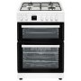 Refurbished electriQ 60cm Dual Fuel Cooker with Double Oven White