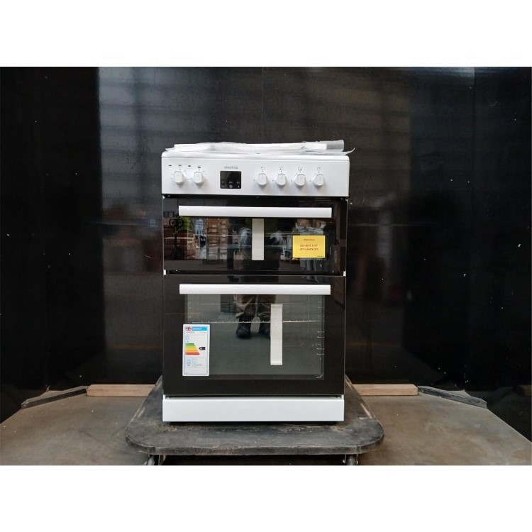 Refurbished electriQ 60cm Dual Fuel Cooker with Double Oven White