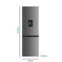 electriQ 291 Litre 60/40 Freestanding Fridge Freezer - Total No Frost in Stainless Steel