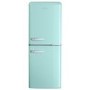 Refurbished electriQ 153 Litre 50/50 Retro Freestanding Fridge Freezer - Blue Total No Frost