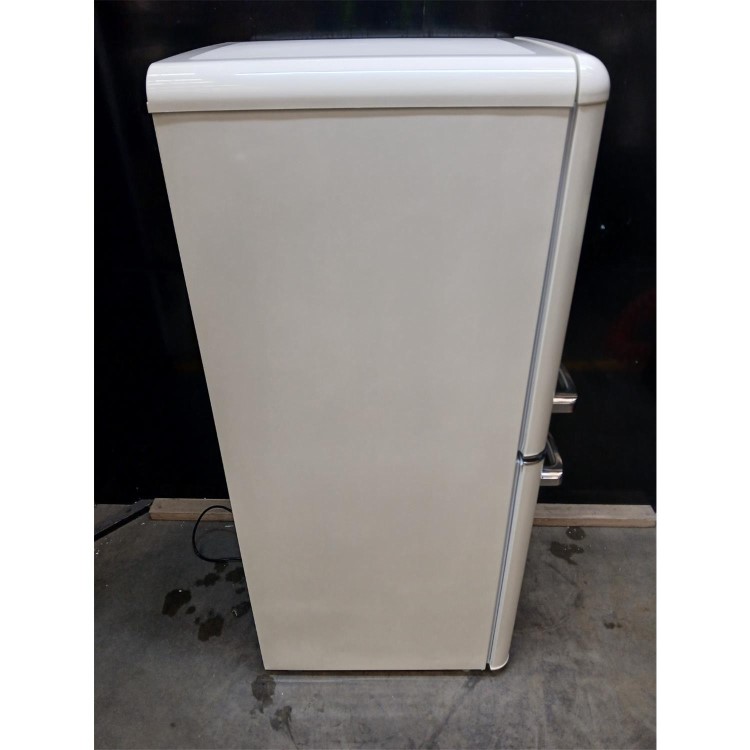 Refurbished 153 Litre 60/40 Retro Freestanding Fridge Freezer - Cream Total No Frost