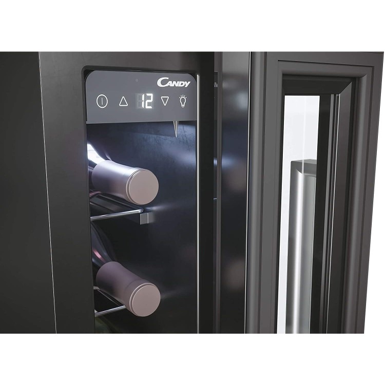 Refurbished 7 Bottle Cpacity Single Zone 15cm Wide Wine Cooler - Black