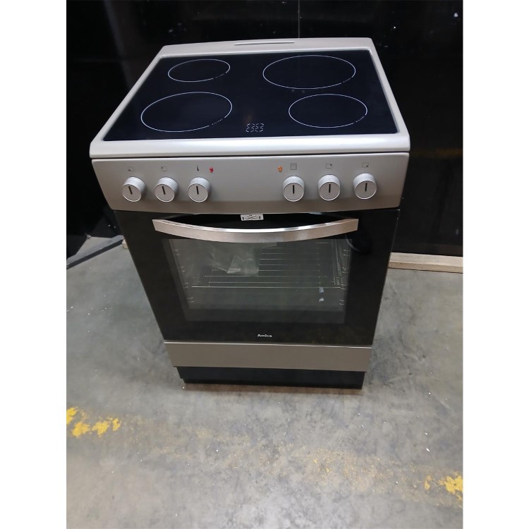 Refurbished Amica 60cm Electric Cooker - Silver