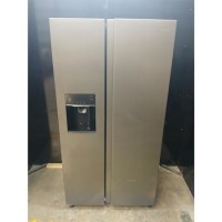 Refurbished electriQ 513 Litre Side-by-Side American Fridge Freezer Stainless Steel