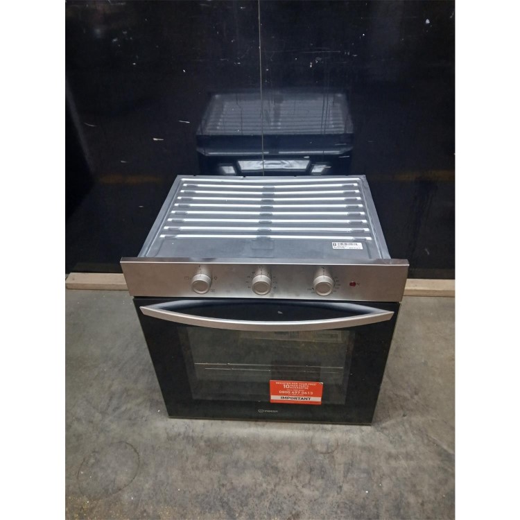Refurbished Indesit Click&Clean IO 233 X UK Electric Single Fan Oven - Stainless Steel