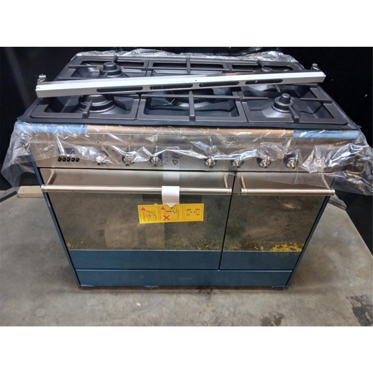 Refurbished Smeg Concert 90cm Dual Fuel Range Cooker - Stainless Steel