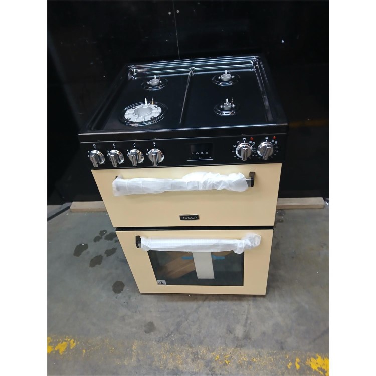 Refurbished Tesla Series 3 60cm Freestanding Dual Fuel Cooker - Cream