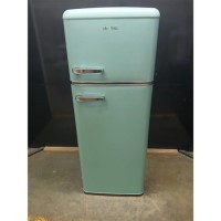 Refurbished Top Mount Retro Fridge Freezer in Blue