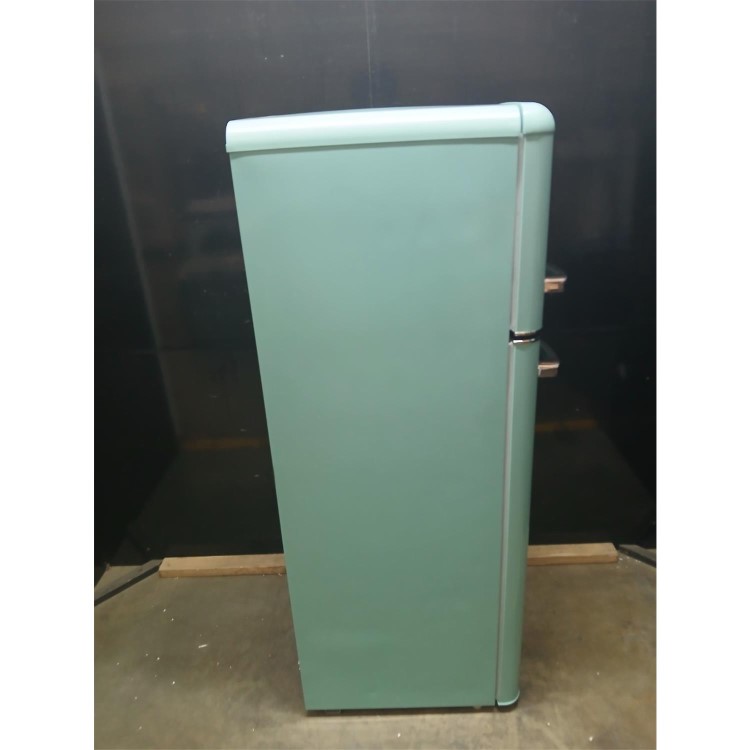 Refurbished Top Mount Retro Fridge Freezer in Blue
