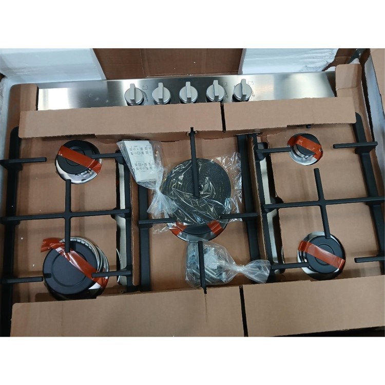 Refurbished Bosch Series 4 PGQ7B5K90 75cm 5 Burner Gas Hob Stainless Steel