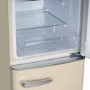 Refurbished electriQ 153 Litre 60/40 Retro Freestanding Fridge Freezer - Cream Total No Frost