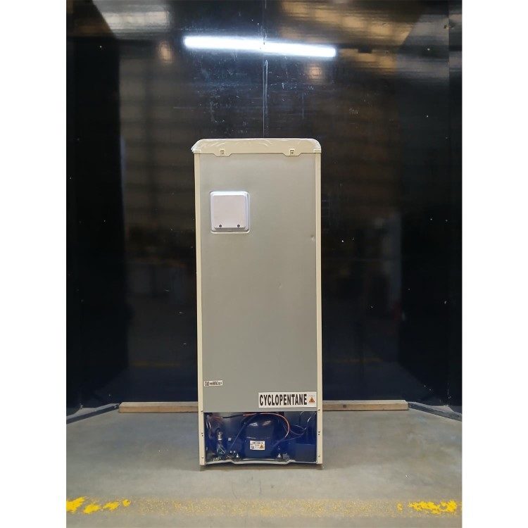 Refurbished electriQ 153 Litre 60/40 Retro Freestanding Fridge Freezer - Cream Total No Frost
