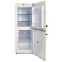Refurbished electriQ 153 Litre 60/40 Retro Freestanding Fridge Freezer - Cream Total No Frost