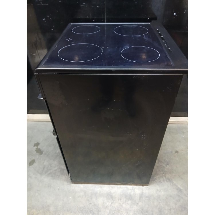 Refurbished ElectriQ 60cm Electric Twin Cavity Cooker With Ceramic Hob Black