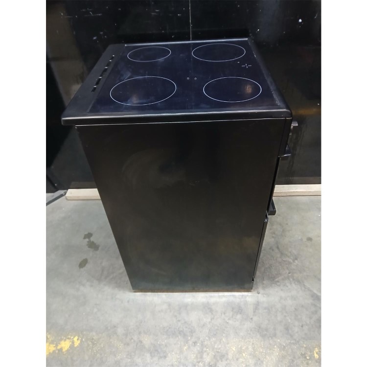 Refurbished ElectriQ 60cm Electric Twin Cavity Cooker With Ceramic Hob Black