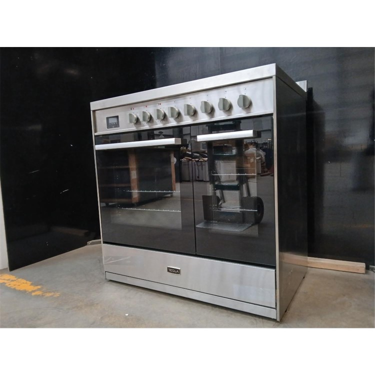 Refurbished Tesla 90cm Dual Fuel Range Cooker - Stainless Steel