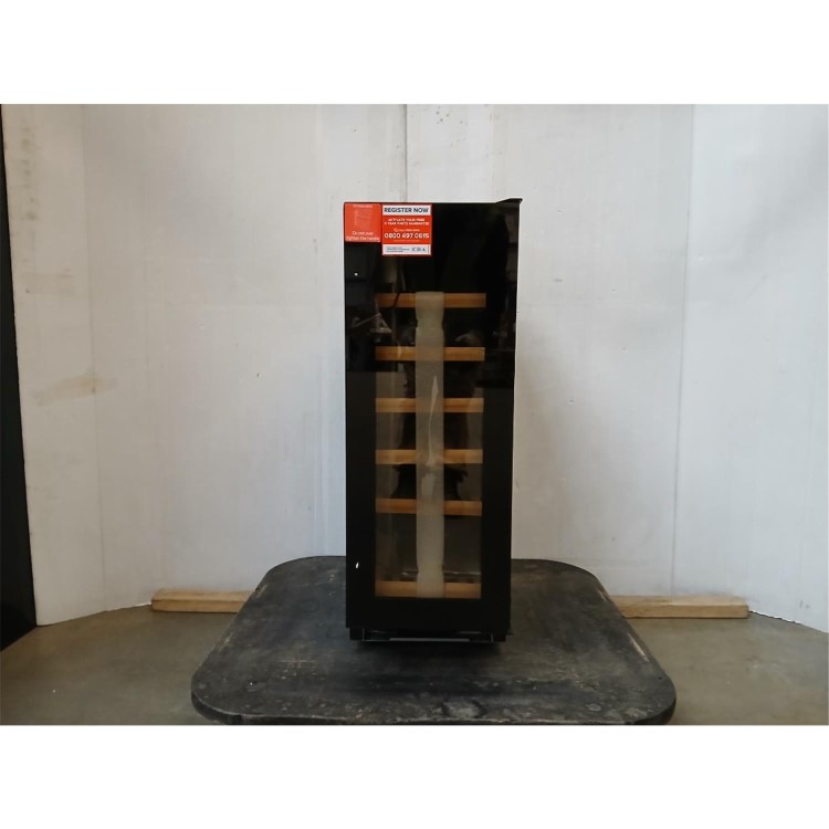 Refurbished CDA 19 Bottle Cpacity Single Zone 30cm Freestanding Under Counter Wine Cooler - Black