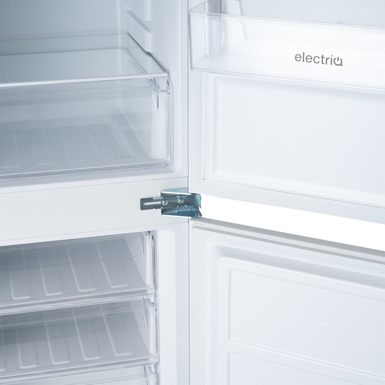 electriQ 249 Litre 178cm 70/30 Integrated Fridge Freezer - White with Sliding Door Hinge