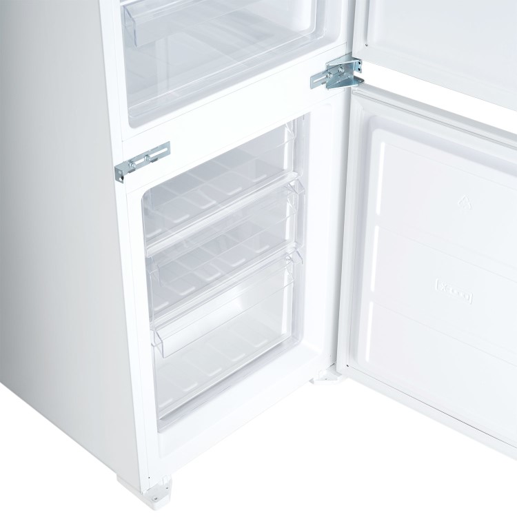 electriQ 249 Litre 178cm 70/30 Integrated Fridge Freezer - White with Sliding Door Hinge
