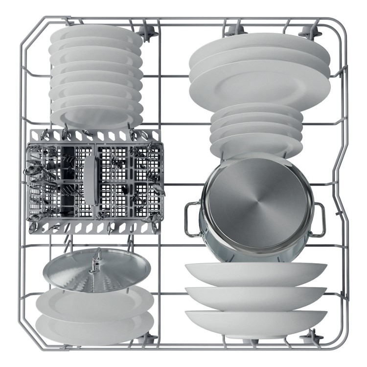 Refurbished Hotpoint ActiveDry Freestanding Dishwasher - C-Rated Stainless Steel