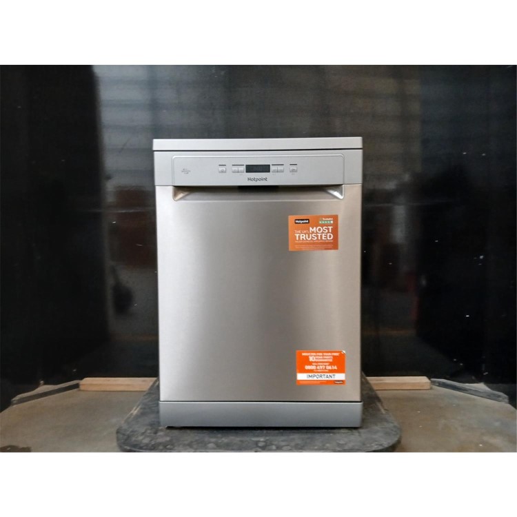 Refurbished Hotpoint ActiveDry Freestanding Dishwasher - C-Rated Stainless Steel
