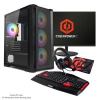 Refurbished CyberPowerPC Eurus AMD Ryzen 5 5600G 8GB RAM 500GB SSD + 23.8 Inch 100Hz 1ms Gaming Monitor
