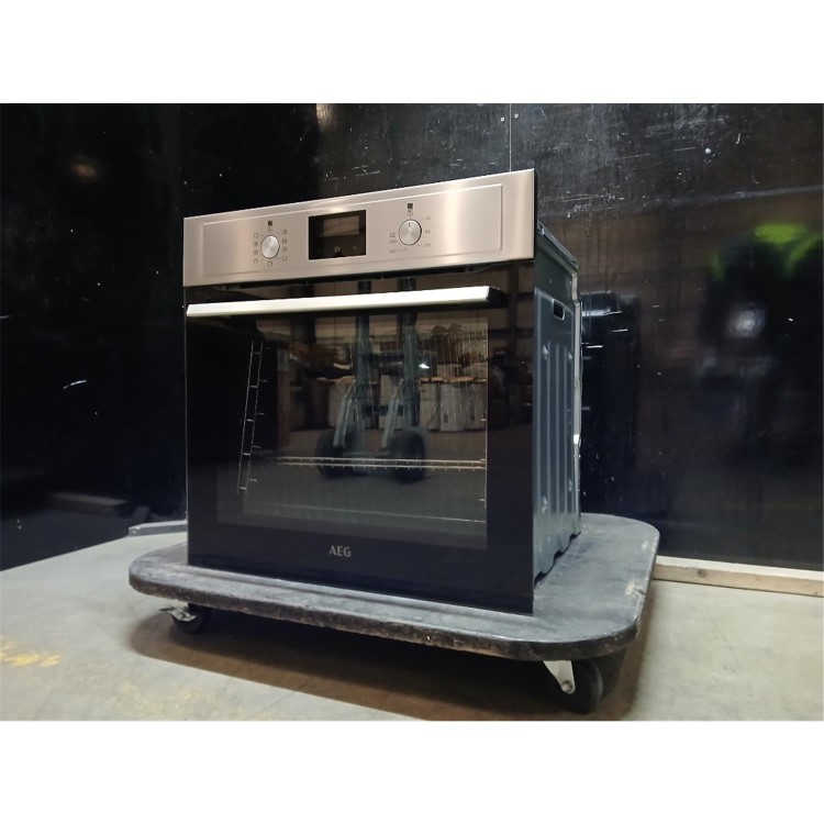 Refurbished AEG 3000 Series BEX335011M Electric Single Oven - Stainless Steel