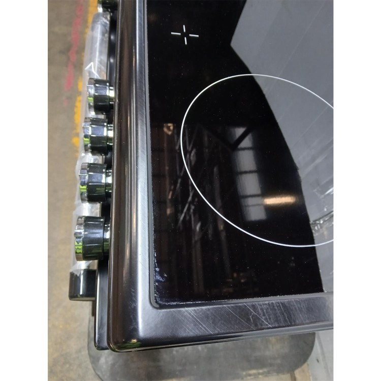 Refurbished electriQ 60cm Double Oven Electric Cooker - Cream