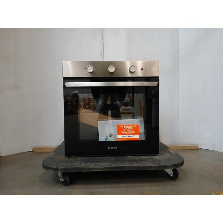 Refurbished Indesit Click&Clean IO 233 X UK Electric Single Fan Oven - Stainless Steel