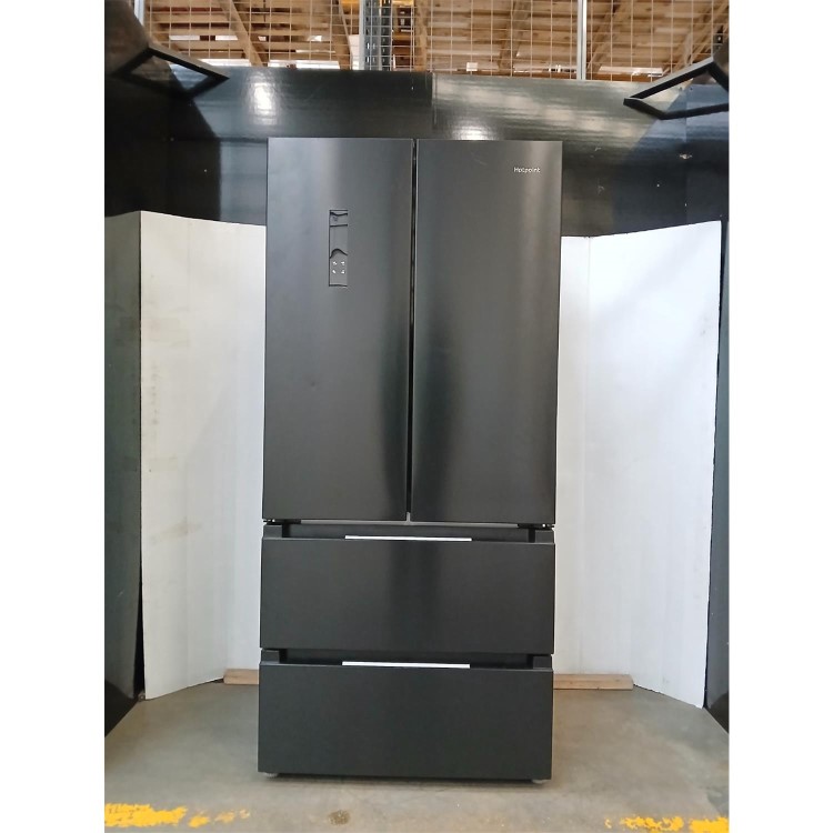 Refurbished Hotpoint 510 Litre French Style American Fridge Freezer - Inox